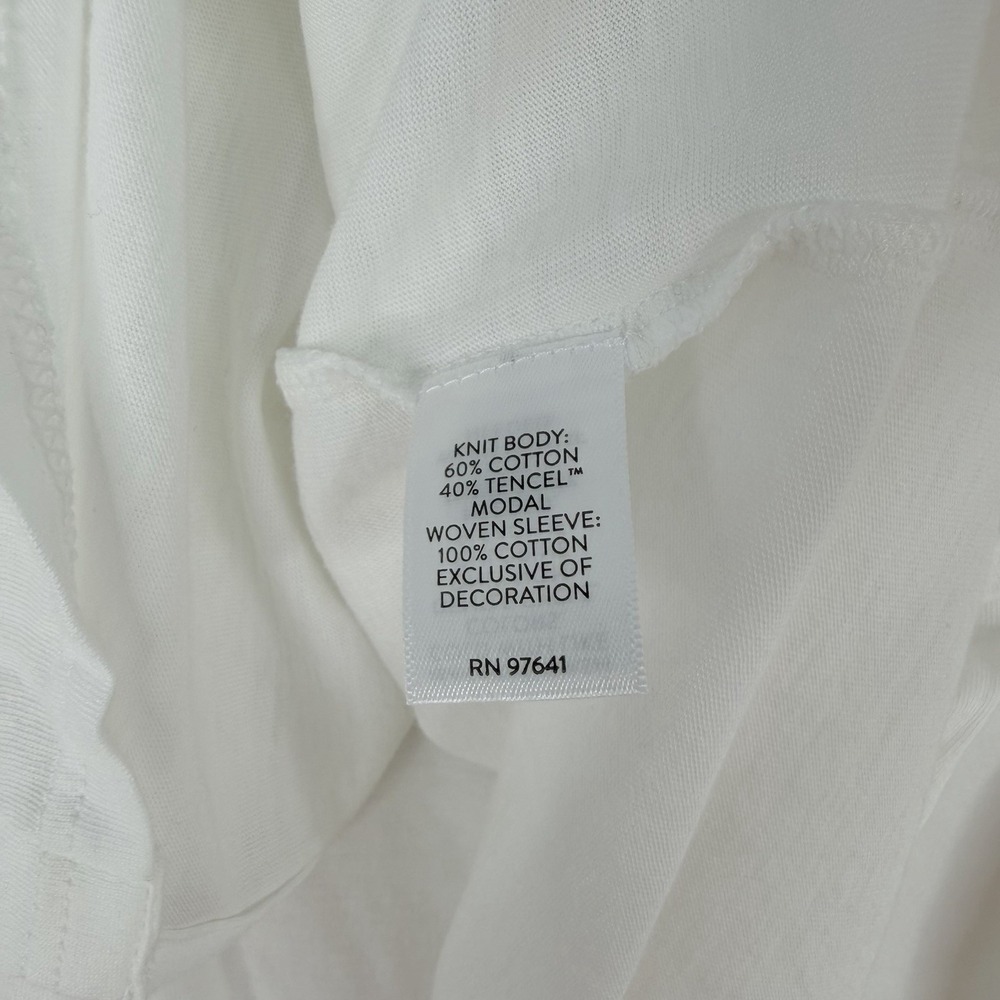 J. Jill Women's Blouse Casual Career Eyelet Sleeve  3/4 Cotton Boho SZ-2X NWOT - Picture 5 of 11